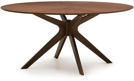 Kave Home Ovale Eettafel 'Naanim' Walnoot en rubberhout, 180 x 110cm