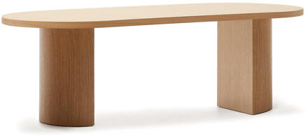 Kave Home Ovale Eettafel 'Nealy' Eikenfineer, 240 x 100cm - 240 x 100 cm