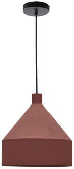 Kave Home Peralta plafondlamp in metaal met terractotta geschilderde Rood