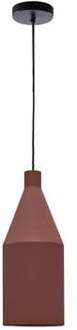 Kave Home Peralta plafondlamp in metaal met terractotta geschilderde Rood