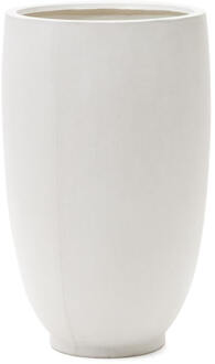 Kave Home Plantenpot 'Aiguablava' 120cm hoog, kleur Wit