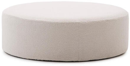 Kave Home Poef 'Kaeli' Bouclé, 120cm, kleur Ecru