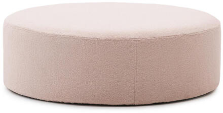 Kave Home Poef 'Kaeli' Bouclé, 120cm, kleur Roze