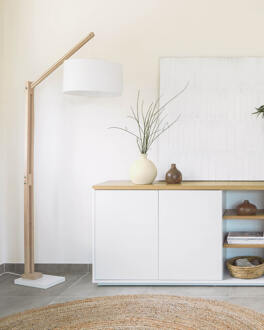 Kave Home Riaz staande lampen, wit