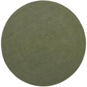 Kave Home Rond Vloerkleed 'Despas' 150cm, kleur Donkergroen - 150 cm