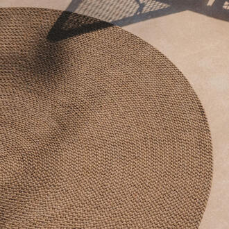 Kave Home Rond Vloerkleed 'Despas' 200cm, kleur Beige
