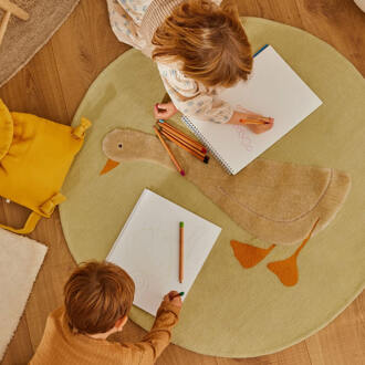 Kave Home Rond Vloerkleed 'Milu' 100cm Groen