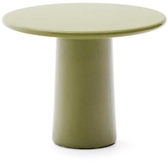 Kave Home Ronde Bijzettafel 'Albanella' Cement, 65cm, kleur Groen