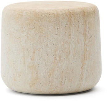 Kave Home Ronde Bijzettafel 'Drasi' Travertinlook, 60cm - 60 cm