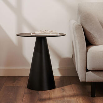 Kave Home Ronde Bijzettafel 'Wilshire' 50cm, kleur Zwart - 50 cm