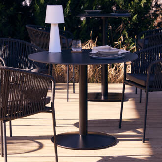 Kave Home Ronde Bistrotafel 'Esilda' 90cm, kleur Zwart - 90 cm