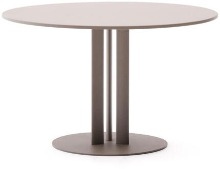 Kave Home Ronde Bistrotafel 'Sedalis' Aluminium, 80cm, kleur Taupe - 80 cm