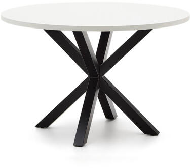 Kave Home Ronde Eettafel 'Argo' Melamine, 120cm, kleur Wit - 120 cm