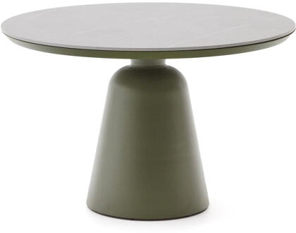 Kave Home Ronde Eettafel 'Tudons' Keramiek, 120cm Groen - 120 cm