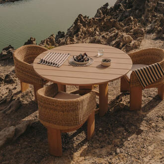 Kave Home Ronde Eettafel 'Xoriguer' Eucalyptushout, 140cm Naturel