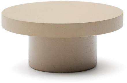 Kave Home Ronde Salontafel 'Aiguablava' Beton, 66cm, kleur Beige - 66 cm