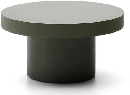 Kave Home Ronde Salontafel 'Aiguablava' Beton, 90cm, kleur Donkergroen - 90 cm