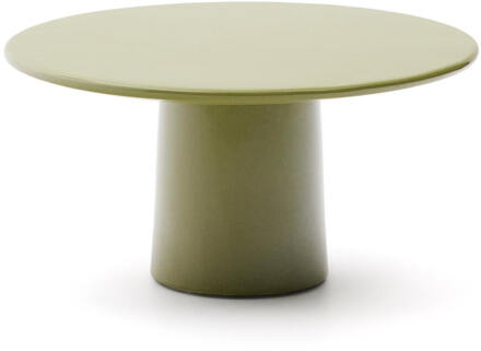 Kave Home Ronde Salontafel 'Albanella' Cement, 85cm, kleur Groen - 85 cm
