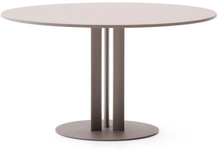 Kave Home Ronde Tuintafel 'Sedalis' Aluminium, 120cm, kleur Taupe