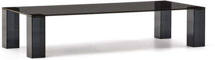 Kave Home Salontafel 'Adularia' Glas, 140 x 60cm, kleur Donkergrijs