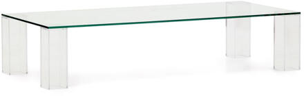 Kave Home Salontafel 'Adularia' Glas, 140 x 60cm, kleur Transparant