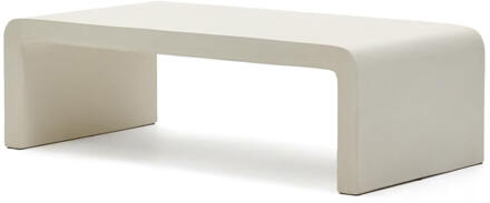 Kave Home Salontafel 'Aiguablava' Cement, 135 x 65cm Wit - 135 cm