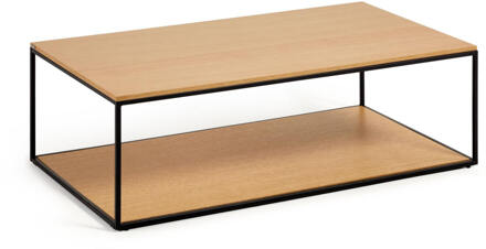 Kave Home Salontafel 'Yoana' Eiken en metaal, 110 x 60cm - 110 x 60 cm
