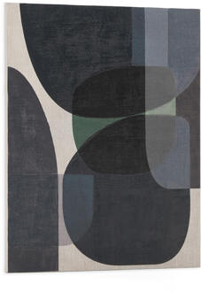 Kave Home Schilderij 'Nemsa' 100 x 80cm Zwart - 100 x 80 cm