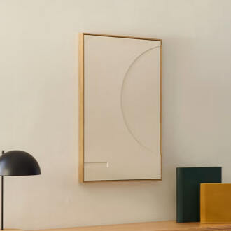 Kave Home Schilderij 'Sefri' Linnen, 90 x 60cm Wit - 90 x 60 cm