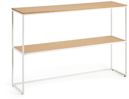 Kave Home Sidetable 'Yoana' Eikenhout, 120cm, kleur Wit Naturel/Wit - 120 cm