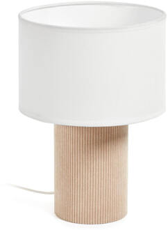 Kave Home Tafellamp 'Bianella' Corduroy, kleur Beige