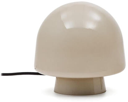 Kave Home Tafellamp 'Reig' Glas, 20cm, kleur Beige