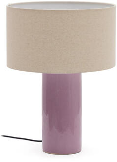 Kave Home Tafellamp 'Toneric' Keramiek, kleur Lila