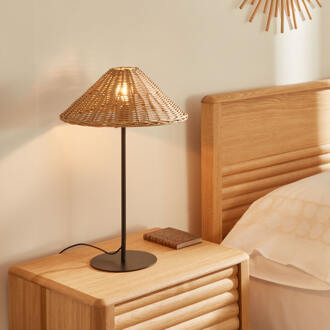 Kave Home Tafellamp 'Urania' 50cm, Rotan Naturel - 50 cm