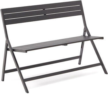 Kave Home Tuinbank 'Torreta' 120cm, kleur Donkergrijs