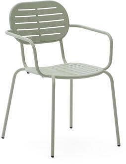 Kave Home Tuinstoel 'Brai' Met armleuning, Staal, kleur Turquoise
