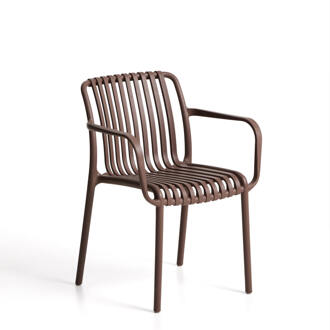 Kave Home Tuinstoel 'Isabellini' Gerecyclede kunststof, kleur Bruin