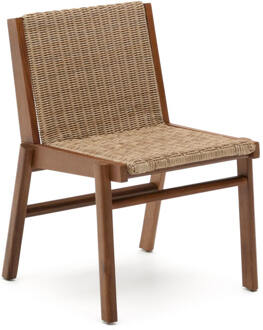 Kave Home Tuinstoel 'Itani' Acaciahout en rattan Beige