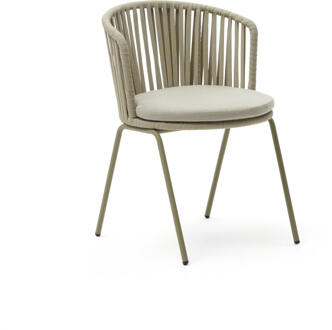Kave Home Tuinstoel 'Saconca' Gevlochten touw, kleur Groen