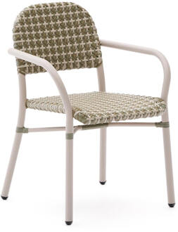 Kave Home Tuinstoel 'Tuccia' Rattan, kleur Beige/Groen