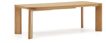 Kave Home Uitschuifbare Eettafel 'Jondal' Eikenhout, 200/280 x 100cm - 200/280 x 100 cm