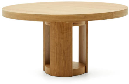 Kave Home Uitschuifbare Ronde Eettafel 'Artis' Eiken, 150-200 x 150cm - 150-200 x 150 cm