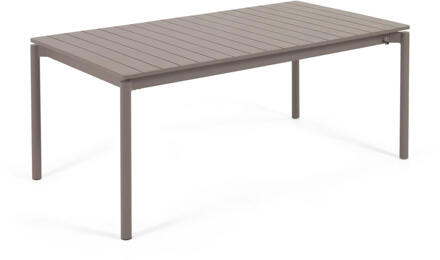 Kave Home Uitschuifbare Tuintafel 'Zaltana' 180 - 240 x 100cm, kleur Mat Bruin - 180-240 x 100 cm