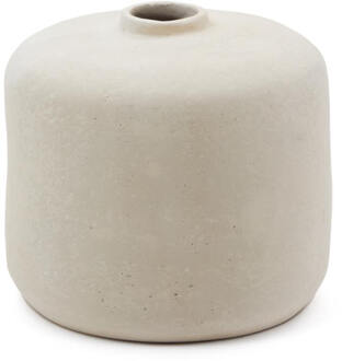 Kave Home Vaas 'Serina' Papier-maché, 34cm hoog Wit - 34 cm