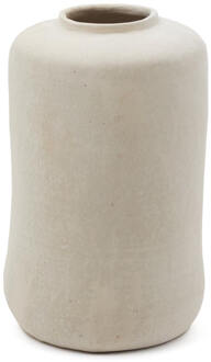 Kave Home Vaas 'Serina' Papier-maché, 55cm hoog Wit - 55 cm