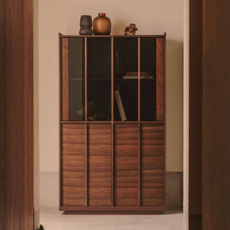 Kave Home Vitrinekast 'Onix' Notenhout, 170 x 100cm