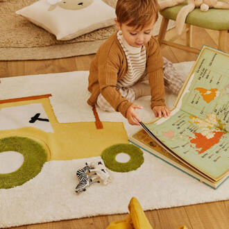 Kave Home Vloerkleed 'Pecky' 90 x 150cm Wit