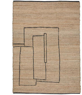 Kave Home Vloerkleed 'Velira' Jute, 160 x 230cm Beige - 160 x 230 cm
