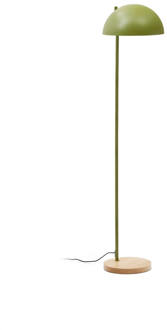 Kave Home Vloerlamp 'Catlar' Essenhout en metaal, kleur Groen