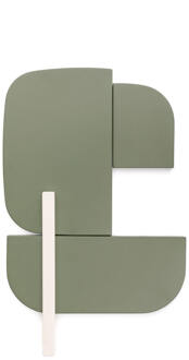 Kave Home Wandpaneel 'Danei' 50 x 30cm, kleur Groen/Wit Donkergroen